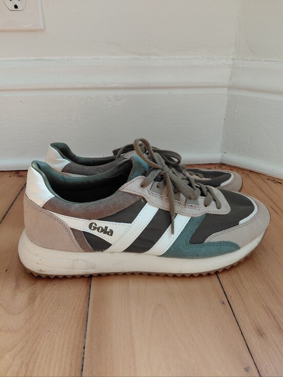 Gola Shoes - Gola Classics Women's Chicago Sneakers, Khaki Green/ Cappuccino, 10 (41)